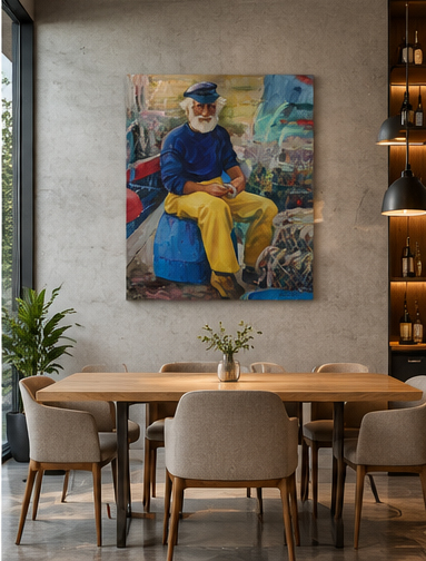 The Old Fisherman - Canvas